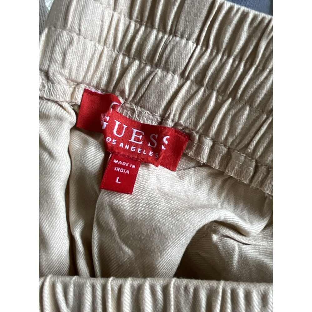 Guess Chic Beige Linen Blend Joggers Size Large 03GB00 W7KD0 NEW WITHOUTOUT TAGS - Picture 11 of 11